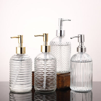 Clear Glass Bathroom Soap Dispenser