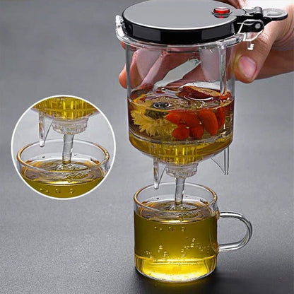 Durable Clear Glass Tea Infuser Teapot