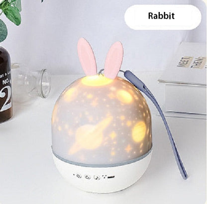 Colorful Bunny Star Night Light Projector