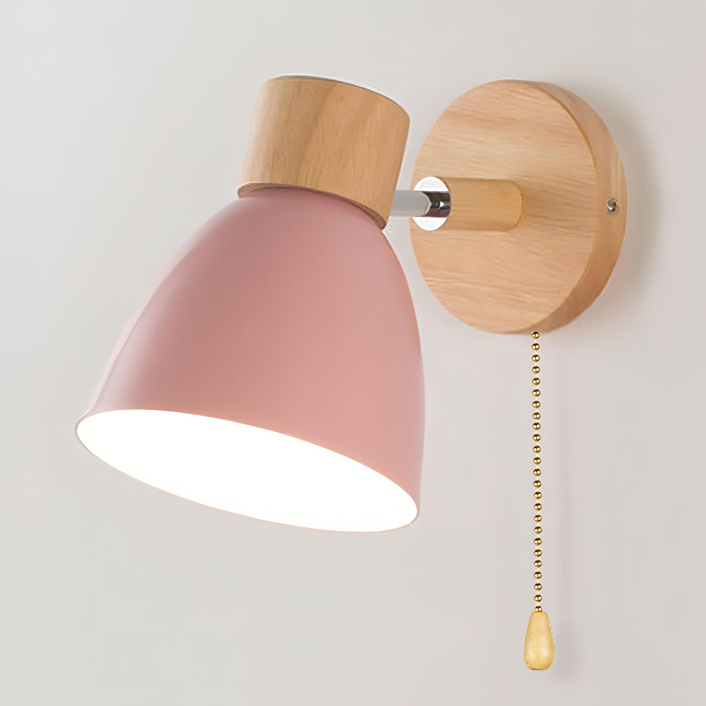 Rustic Wooden Pendant Wall Light