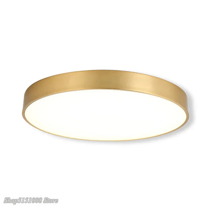 Slim Gold LED Ceiling Light