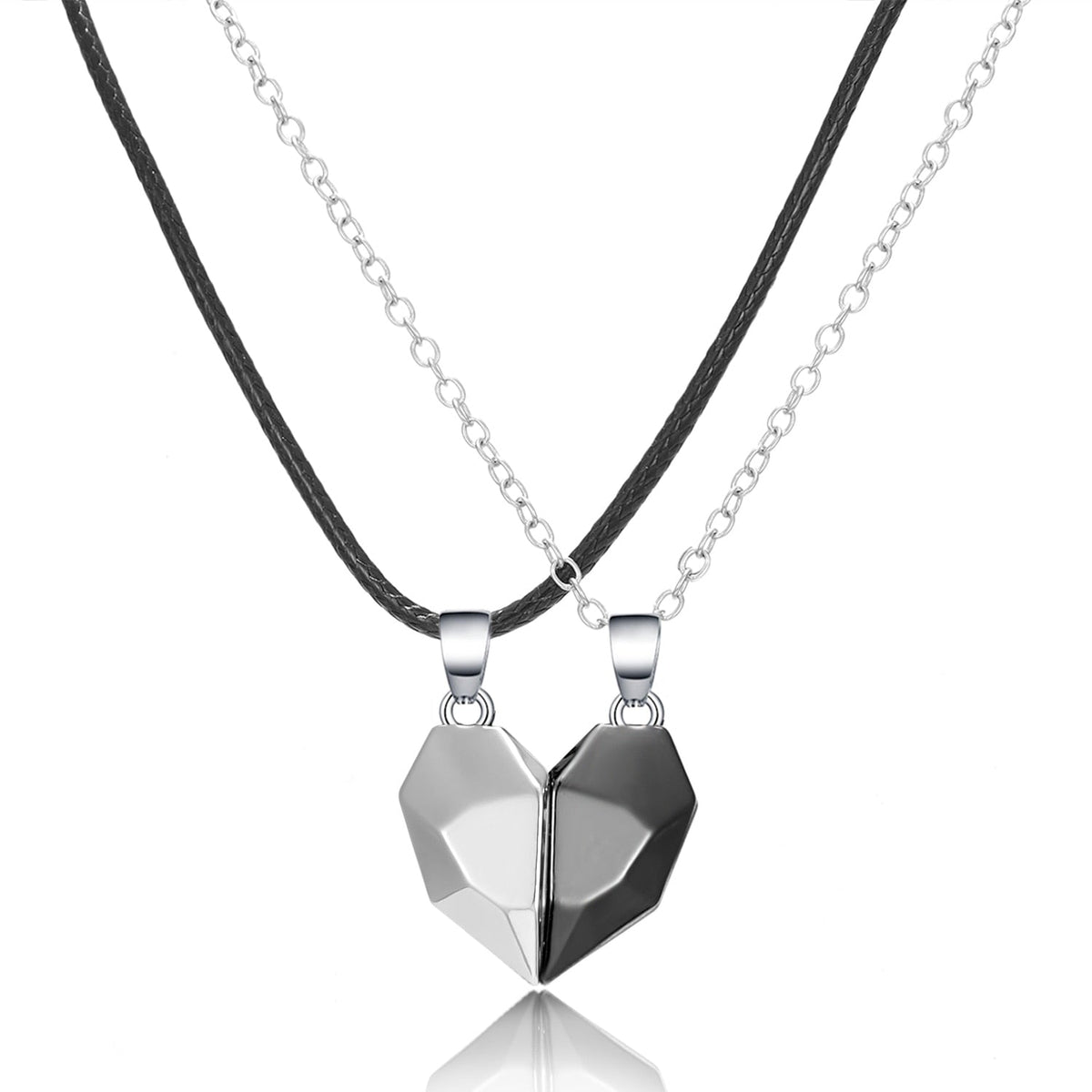 Lovely Matching Heart Necklace for Couples