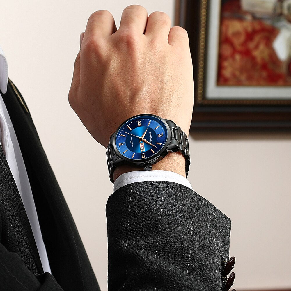 Premium Men's Waterproof Stainless Steel Chrono Watch