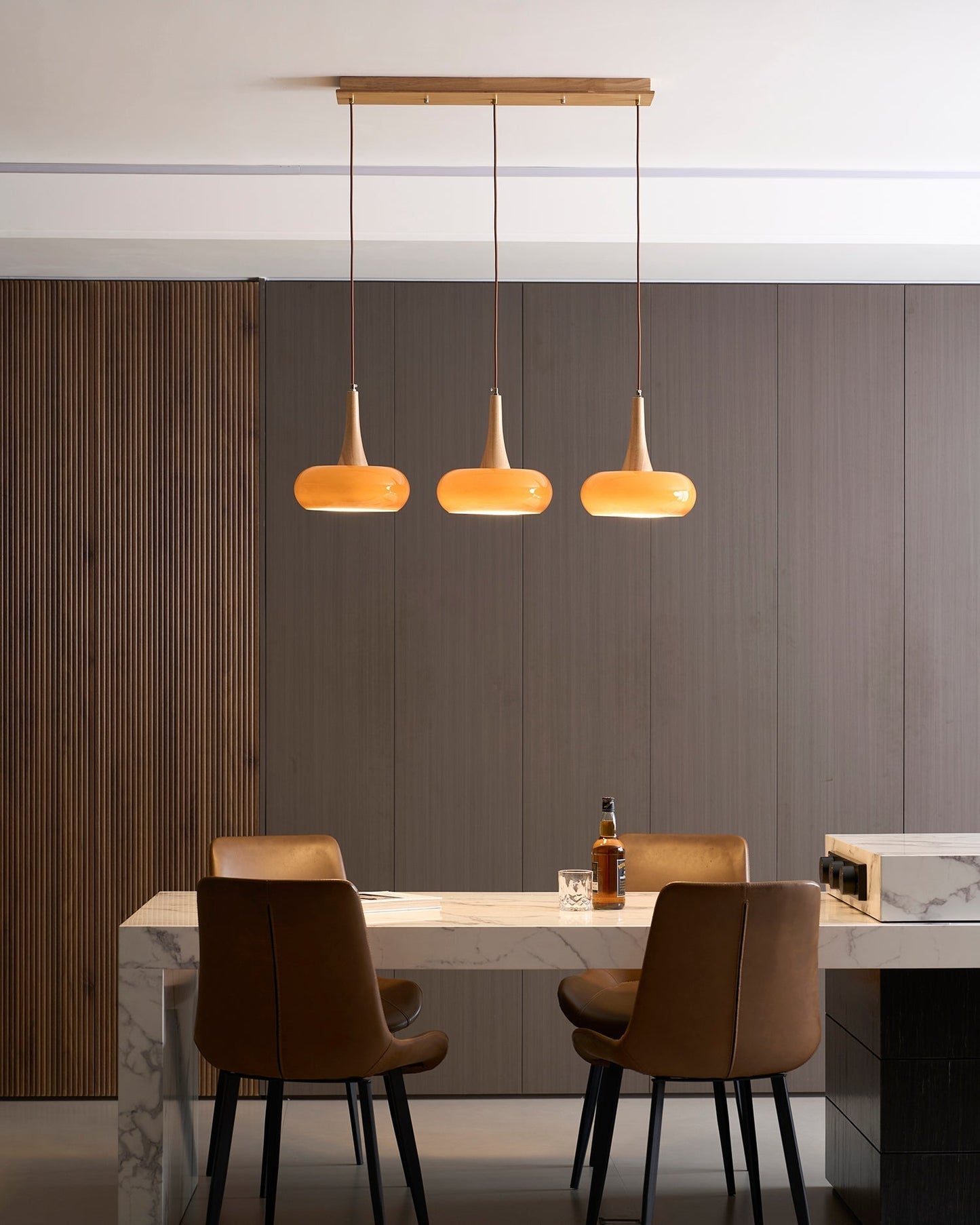 Stylish Metal Glass Pendant Light Fixture