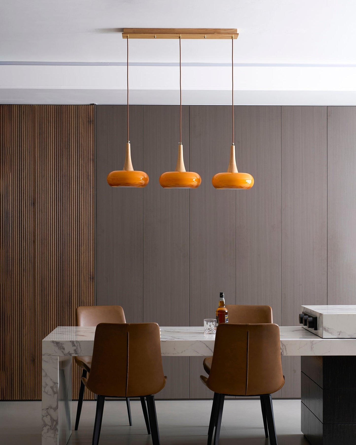 Stylish Metal Glass Pendant Light Fixture