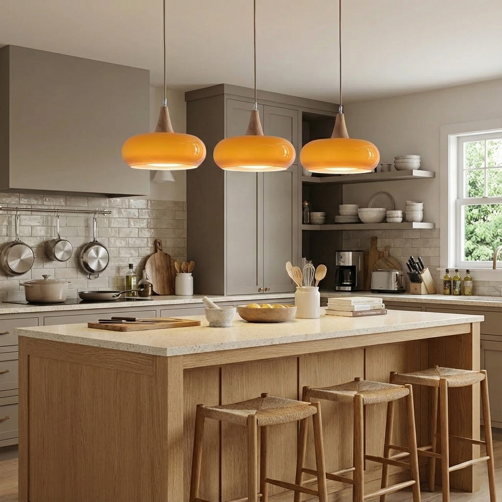 Stylish Metal Glass Pendant Light Fixture
