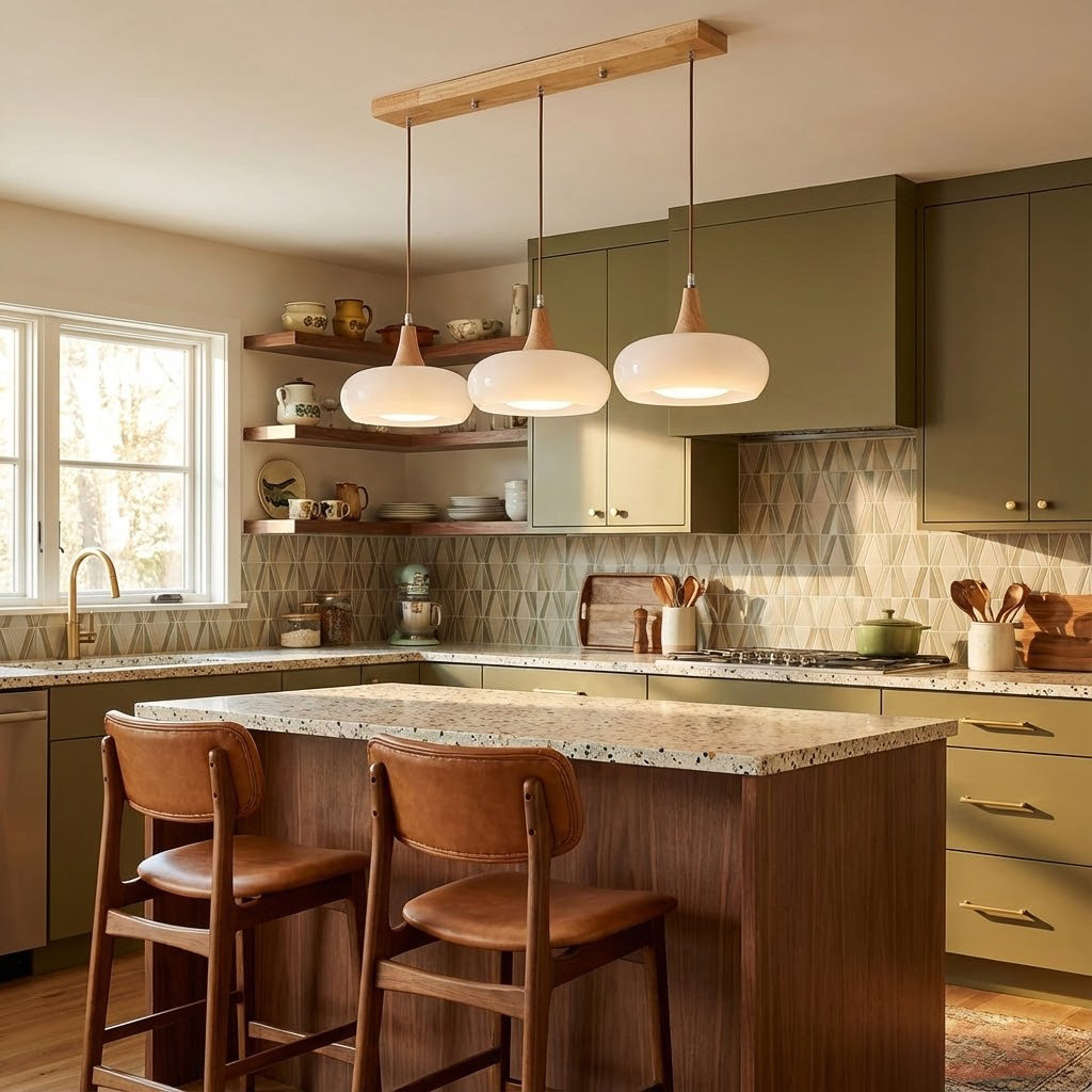 Stylish Metal Glass Pendant Light Fixture