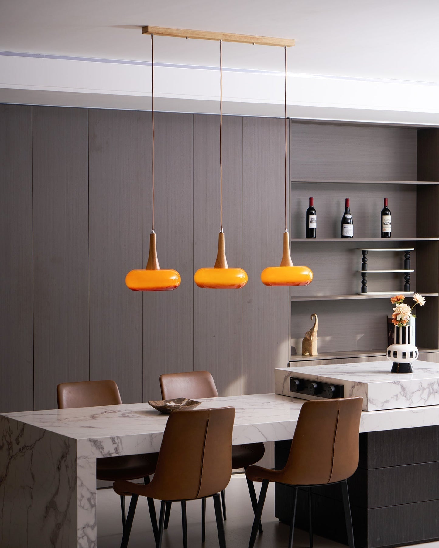 Stylish Metal Glass Pendant Light Fixture