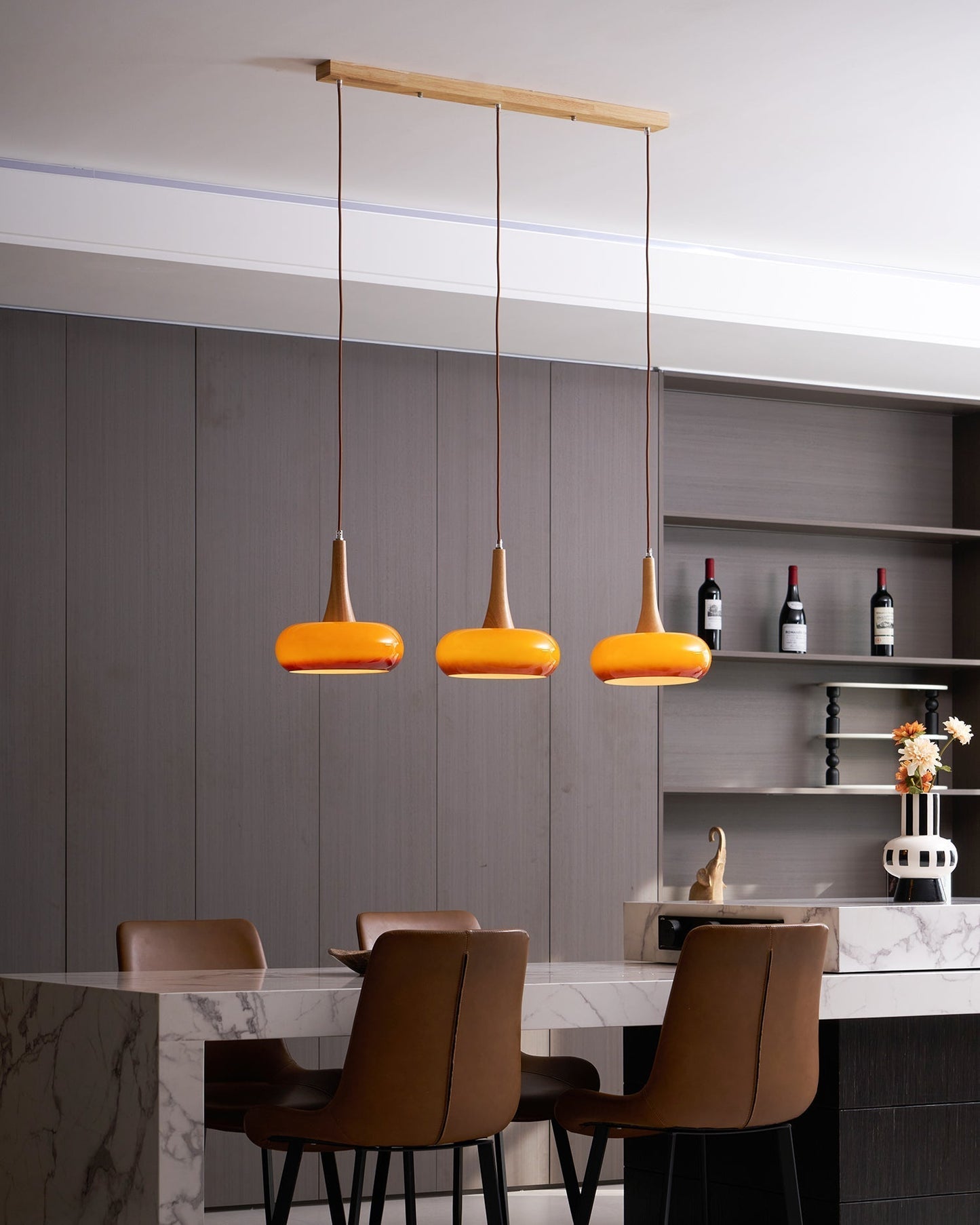 Stylish Metal Glass Pendant Light Fixture