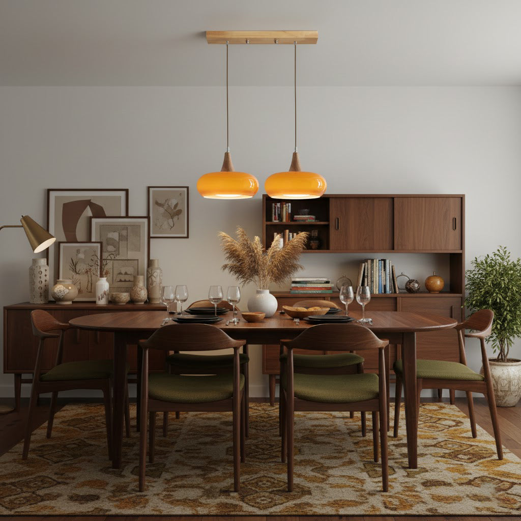 Stylish Metal Glass Pendant Light Fixture