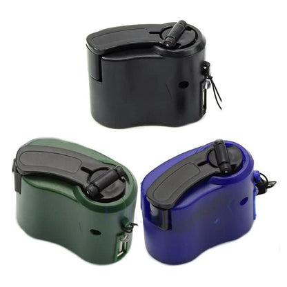Compact Hand Crank Power Bank with USB and LED Light