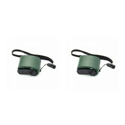 Compact Hand Crank Power Bank with USB and LED Light