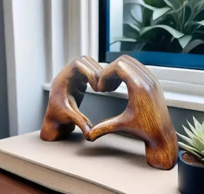 Unique Wooden Heart Decor Sculpture - Cofik