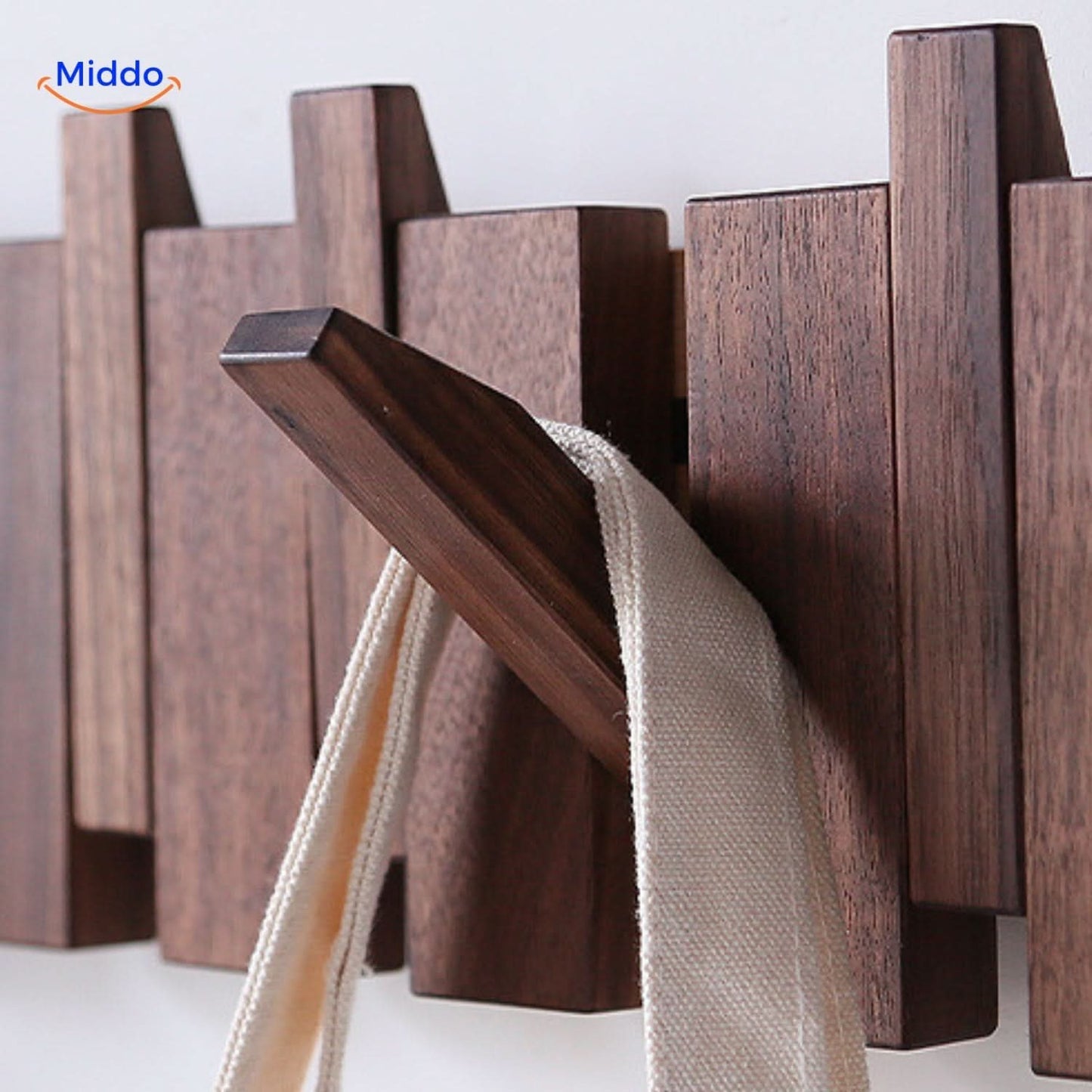 Rustic Wood Piano Hook Coat Rack