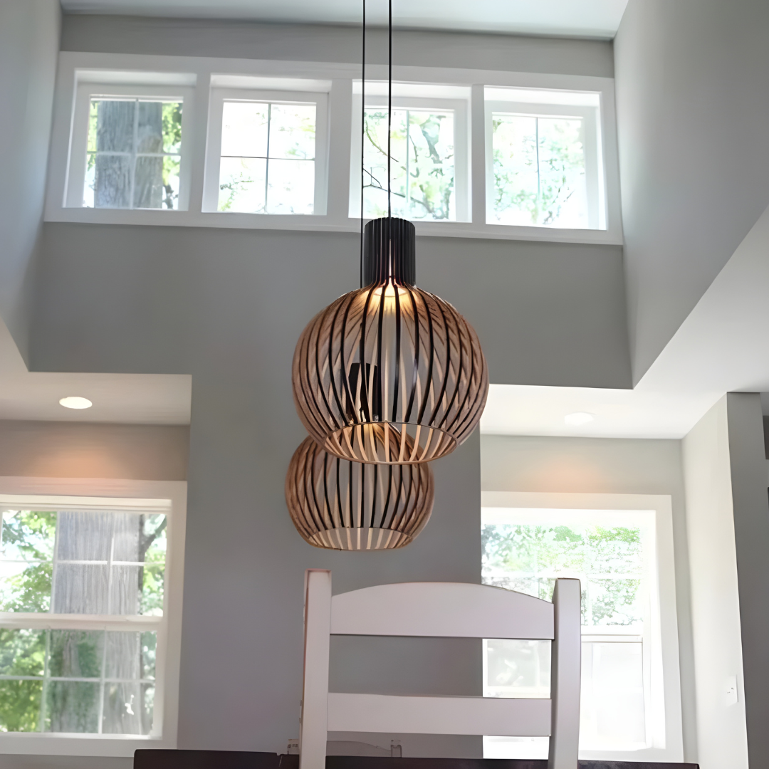 Natural Bamboo Pendant Lighting Fixture
