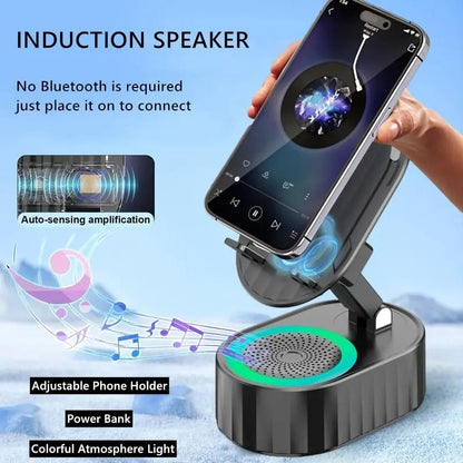 Portable Phone Stand with Wireless Speaker & Charger - Cofik