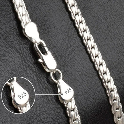 Shiny Silver Chain Necklace – 925 Sterling Silver - Cofik