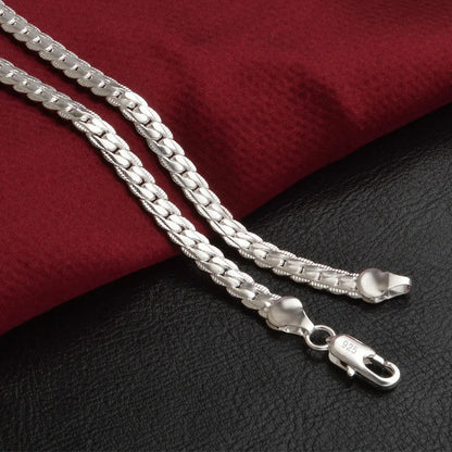 Shiny Silver Chain Necklace – 925 Sterling Silver