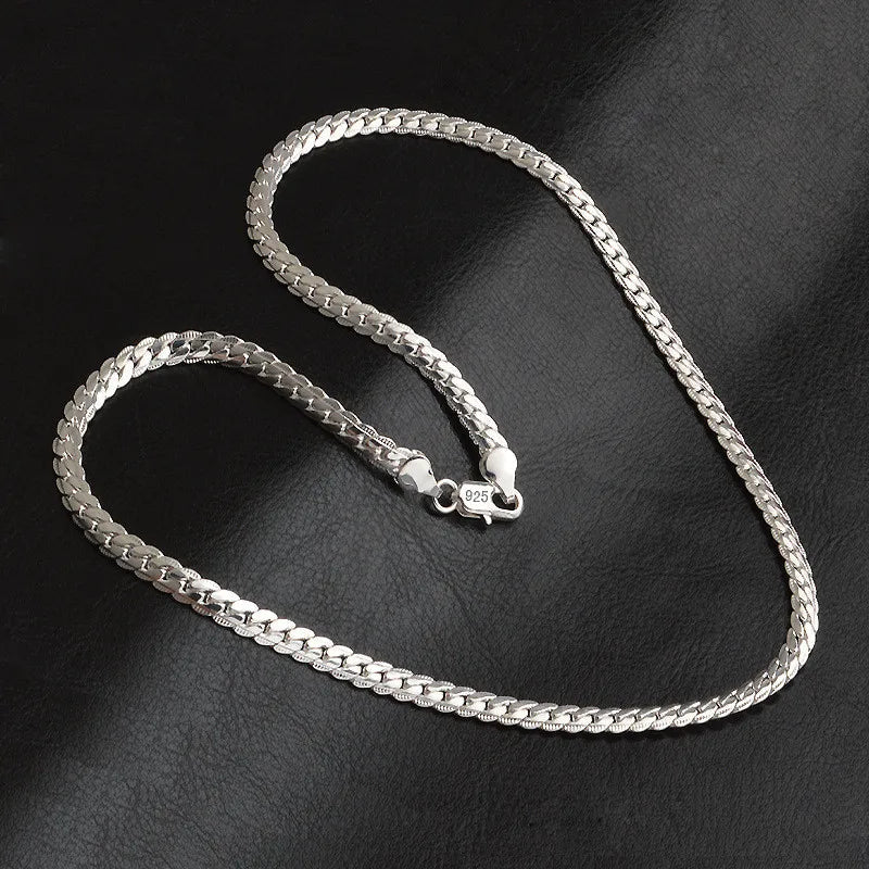 Shiny Silver Chain Necklace – 925 Sterling Silver