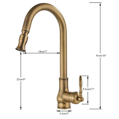 Classic Brass Kitchen Faucet
