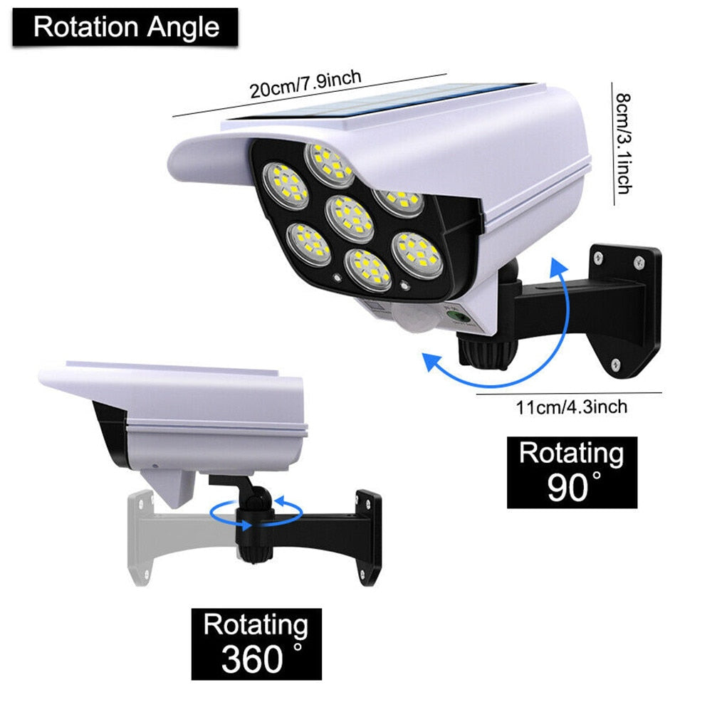 Outdoor Dummy Security Camera with LED Light