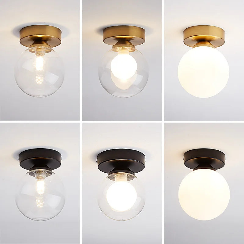 Contemporary Glass Globe Ceiling Lamp - Cofik