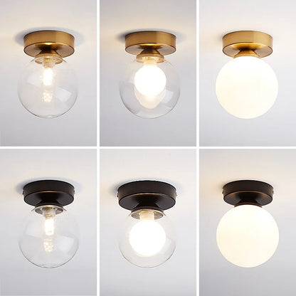 Contemporary Glass Globe Ceiling Lamp - Cofik