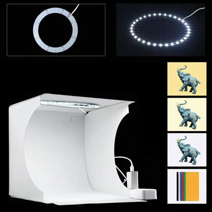 Portable Mini Photo Studio Kit with LED Lights