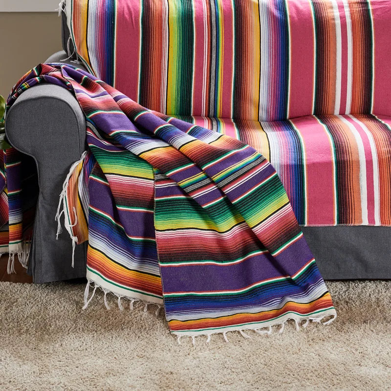 Colorful Southwestern Pattern Throw Blanket