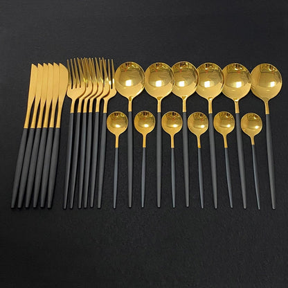 Luxury Golden Flatware Set