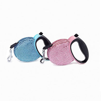 Sparkling Pet Leash with Glittering Studs for Small Pets