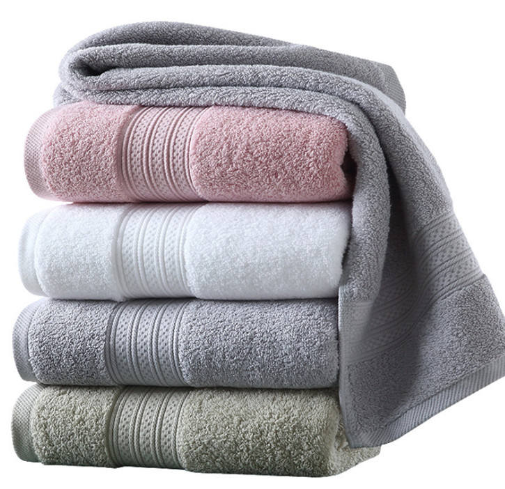 Soft Gray Large Cotton Bath Towel