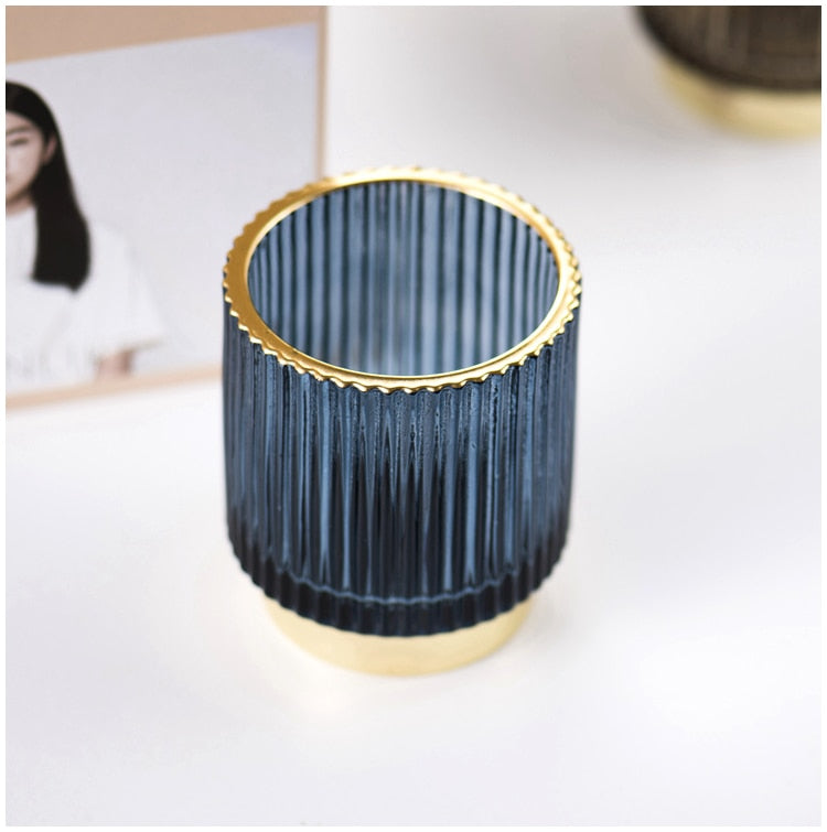 Luxury Gold Mirror Makeup Storage Organizer