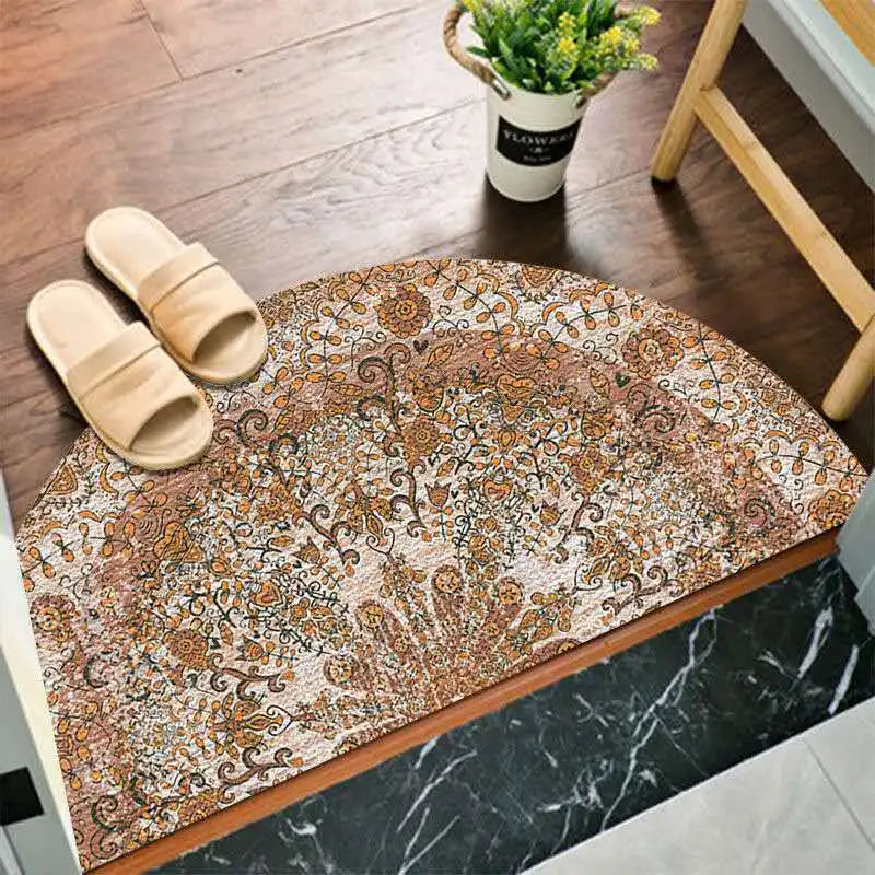 Colorful Rubber Semi Circle Welcome Mat
