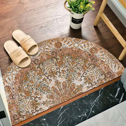Colorful Rubber Semi Circle Welcome Mat