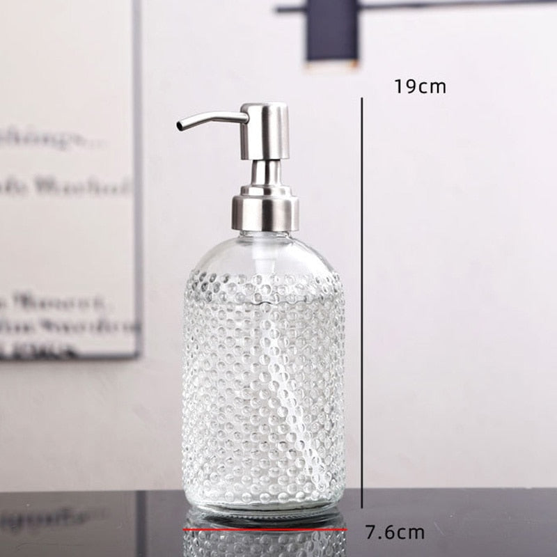 Clear Glass Bathroom Soap Dispenser