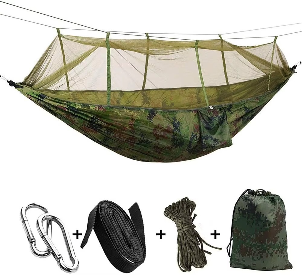 Compact Double Hammock with Bug Net