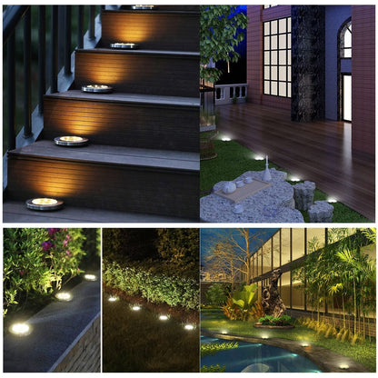 Outdoor Solar Powered Garden Lights Black Set