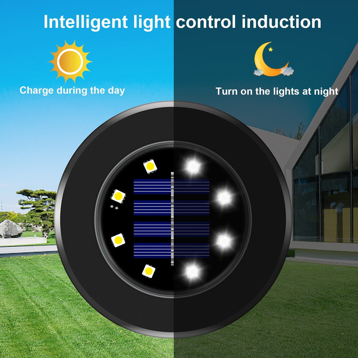 Outdoor Solar Powered Garden Lights Black Set