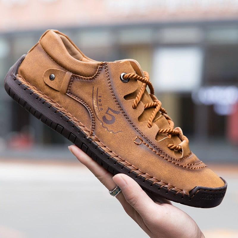 Comfortable Men's Leather Orthopedic Shoes