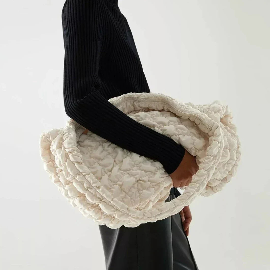 Large Crossbody Quilted Tote Bag