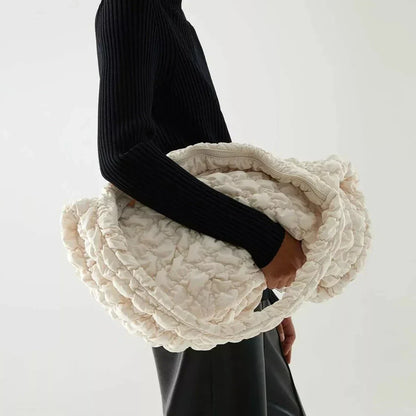 Large Crossbody Quilted Tote Bag