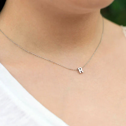 Delicate Simple Initial Pendant Necklace