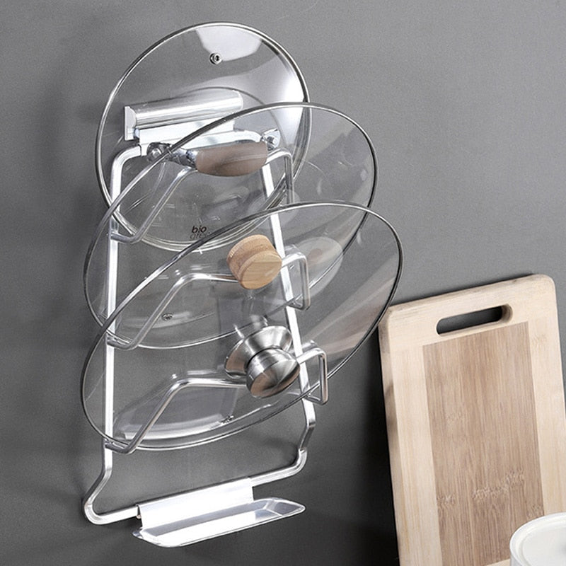 Space-Saving Pot Lid Holder Rack