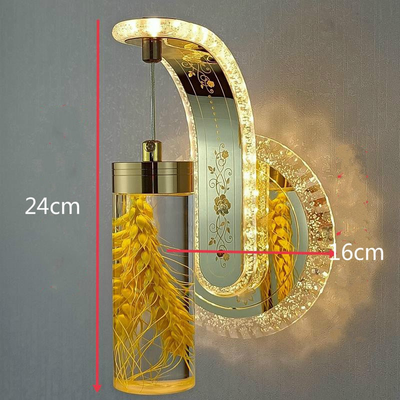 Luxurious Glass Bloom Adjustable Wall Light