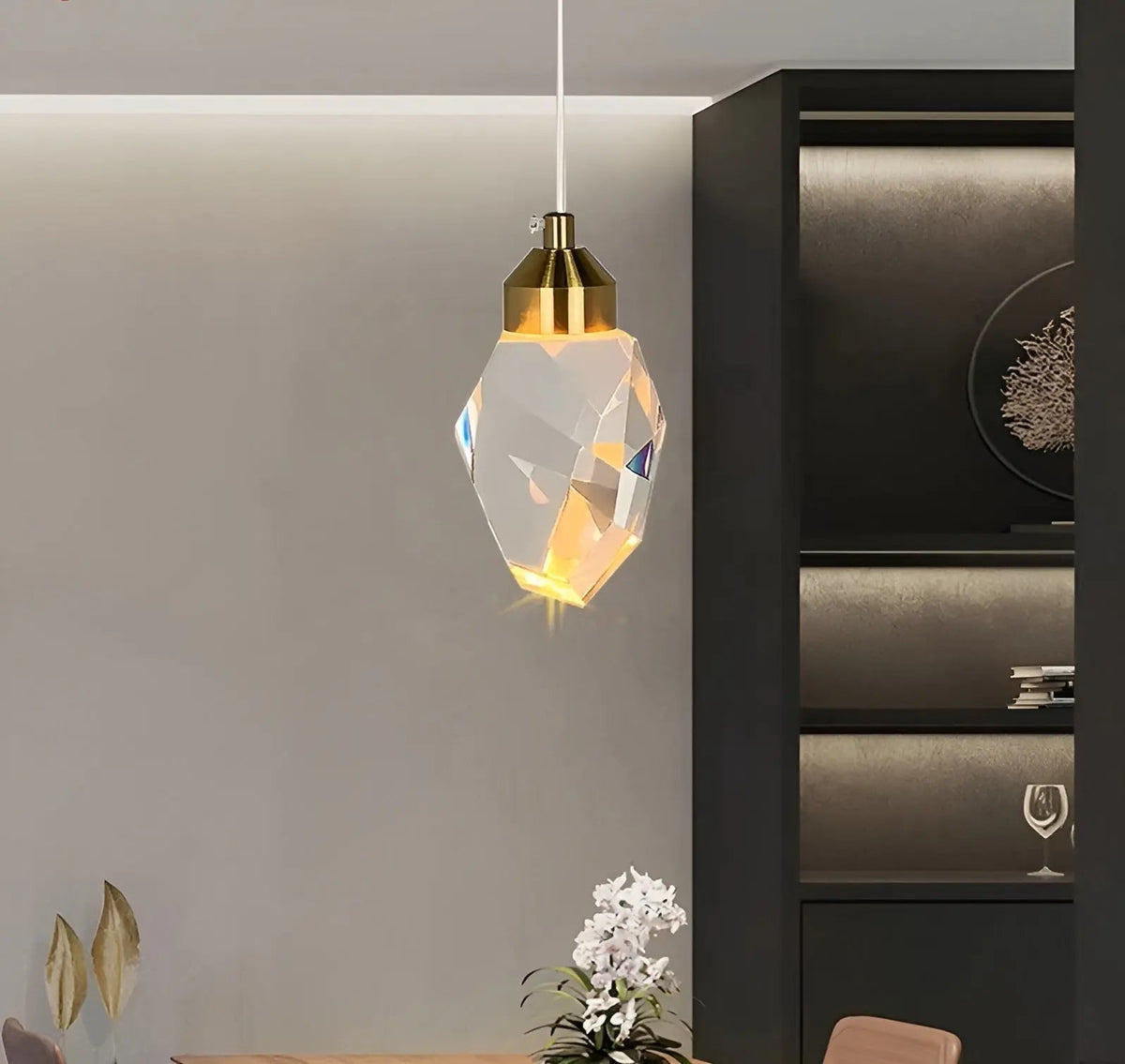 Elegant Glass Chandelier with Modern LED Lights - Cofik
