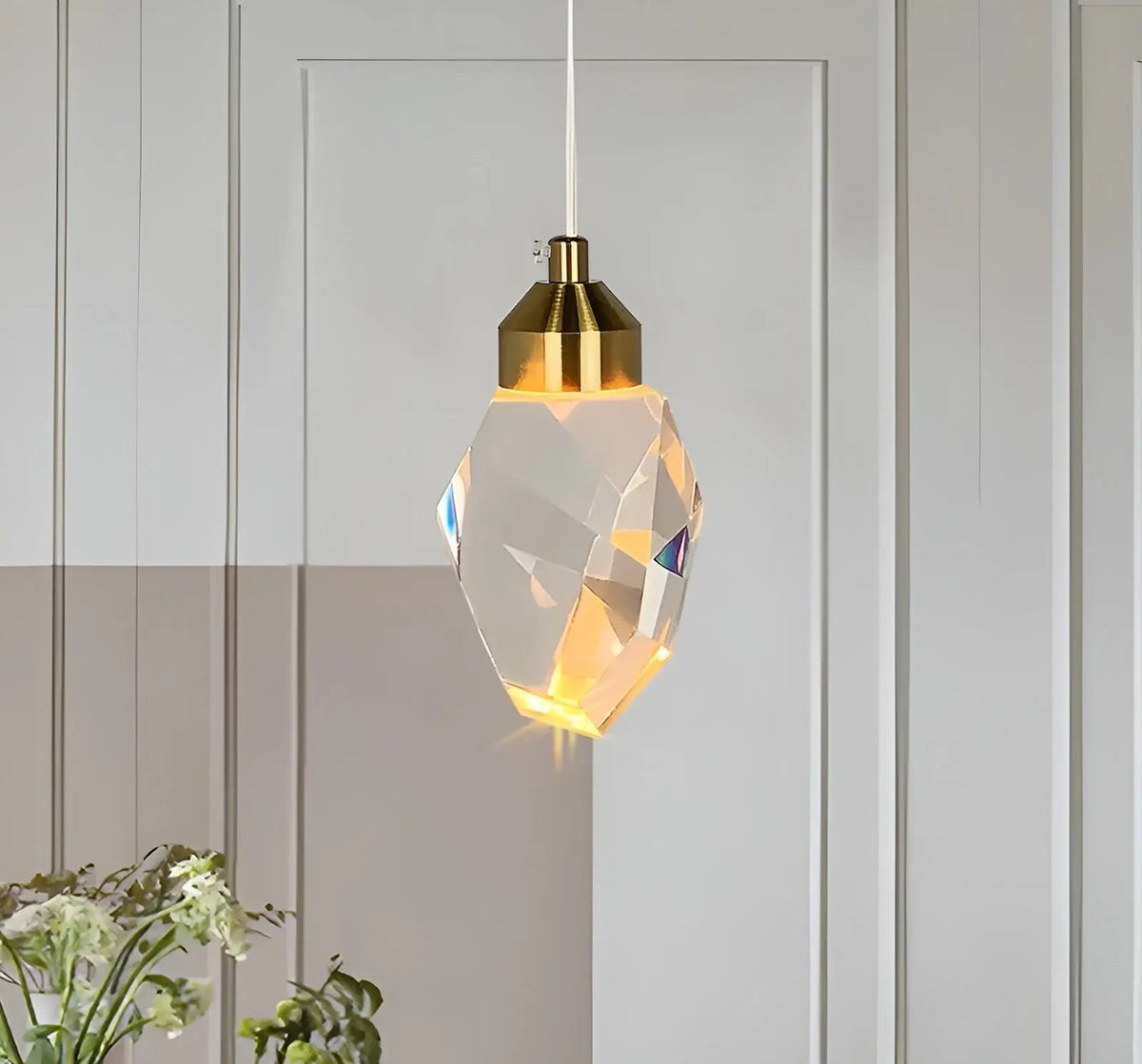 Elegant Glass Chandelier with Modern LED Lights
