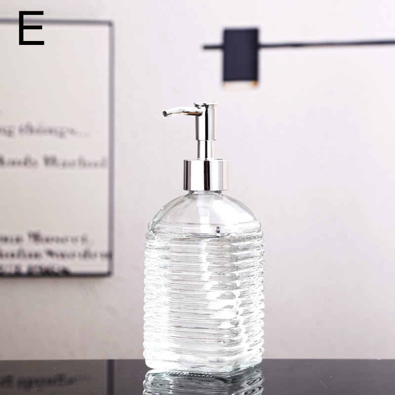Clear Glass Bathroom Soap Dispenser