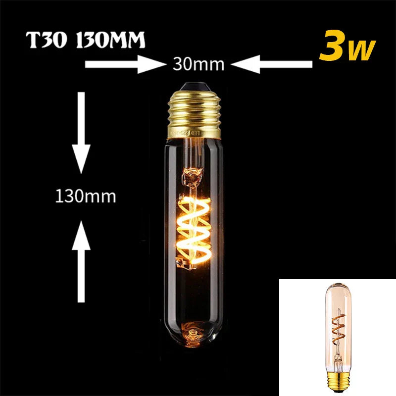 Warm Dimmable LED Bulb with Gold Spiral filament