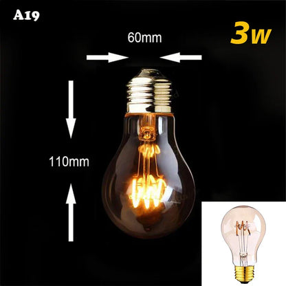 Warm Dimmable LED Bulb with Gold Spiral filament